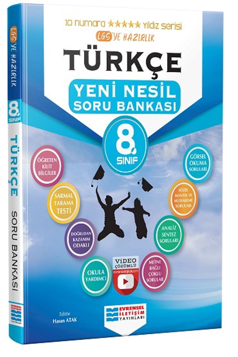 8. Sınıf Türkçe Video Çözümlü Soru Bankası kitap kapağı
