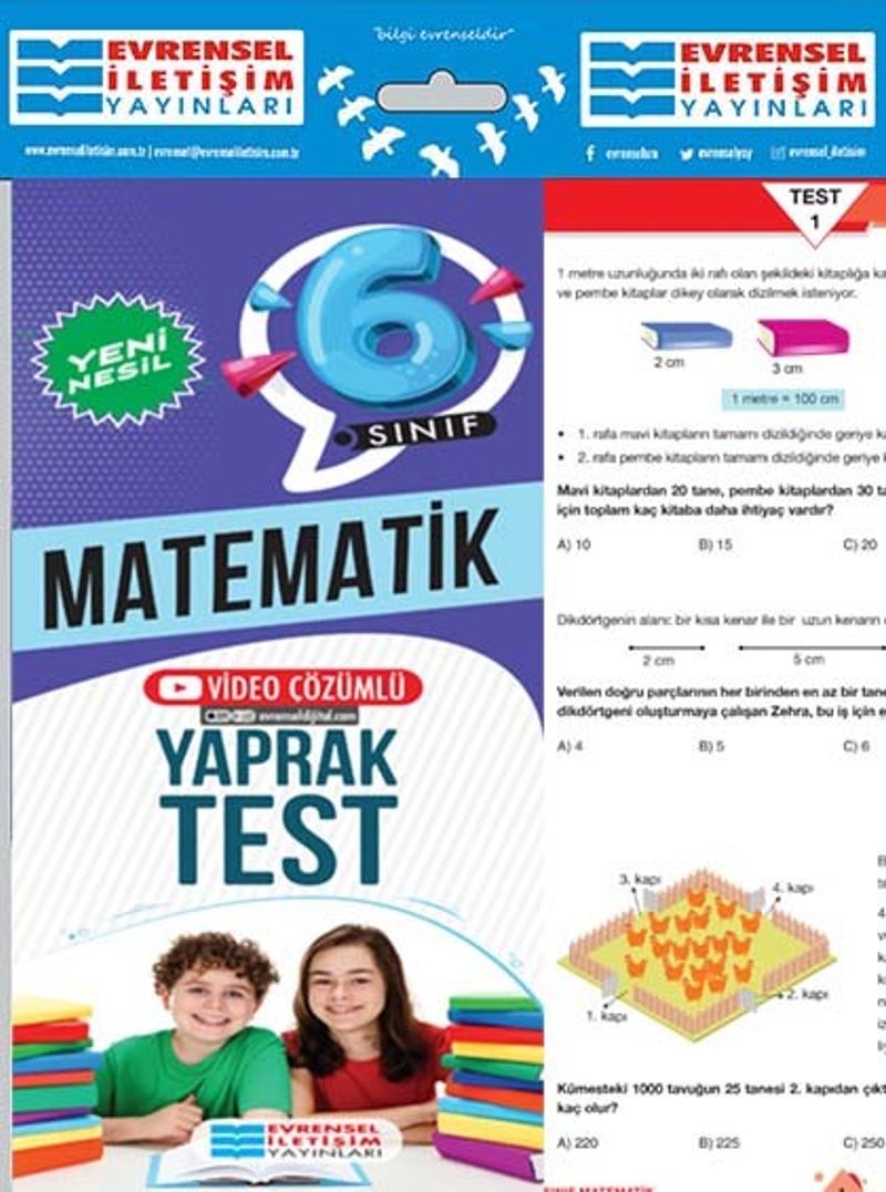 6. Sınıf Matematik Yeni Nesil Yaprak Test kitap kapağı