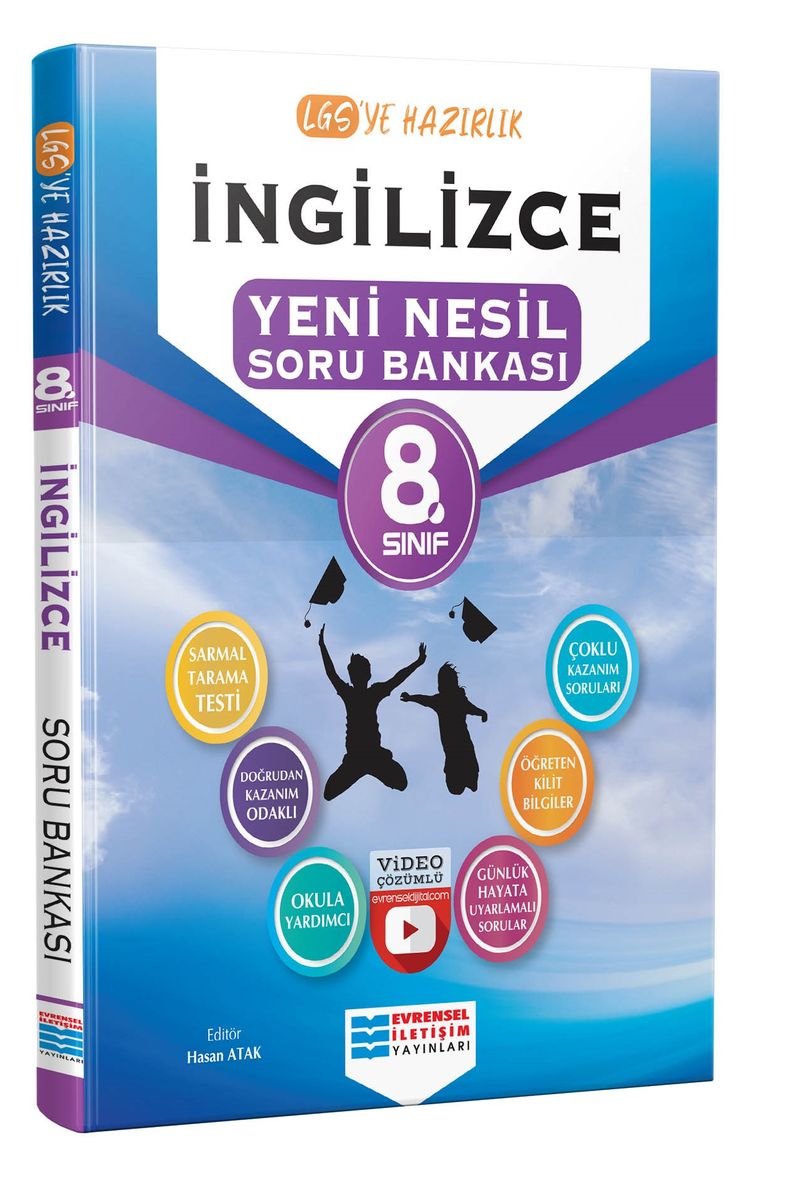 8.Sınıf İngilizce Video Çözümlü Soru Bankası kitap kapağı