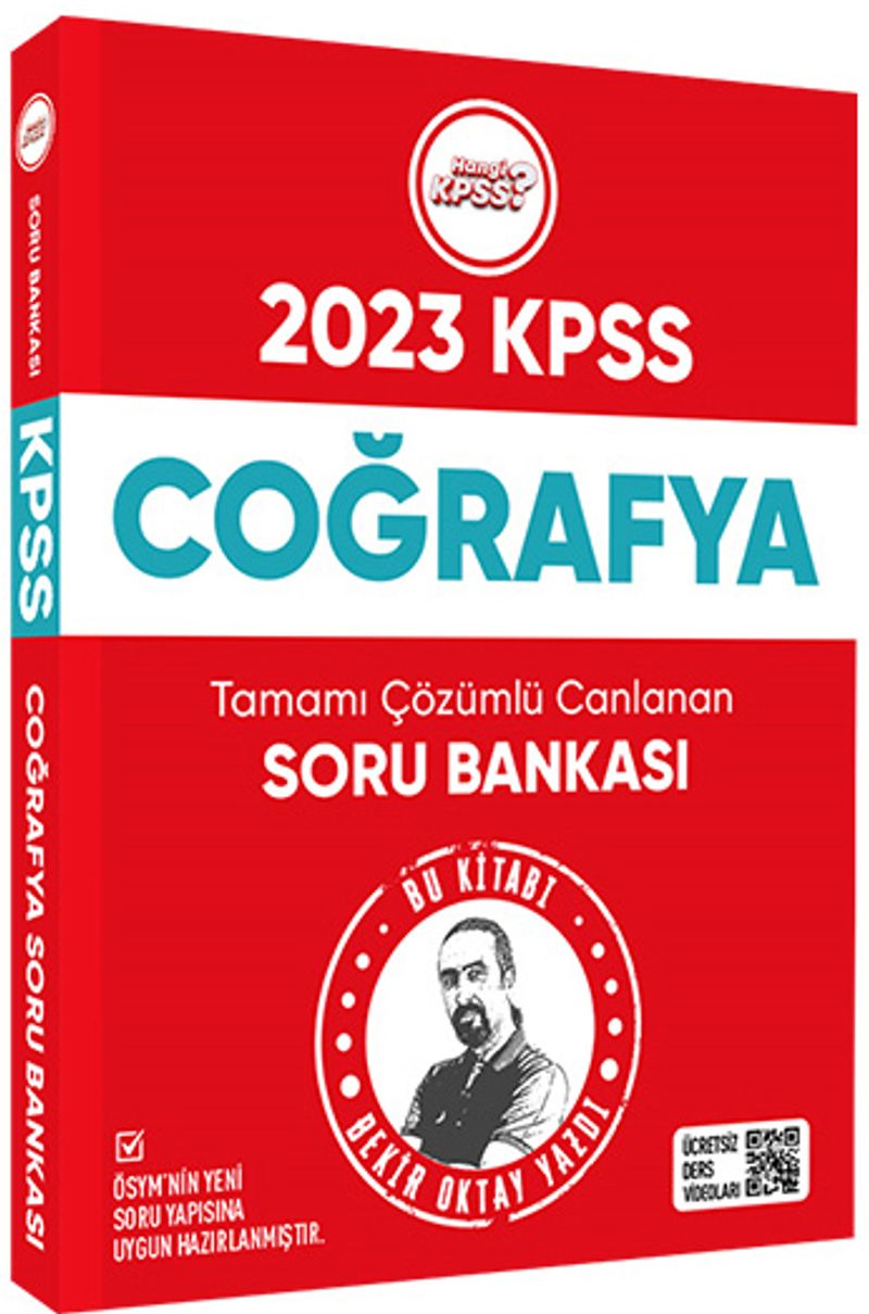 2023 Hangi KPSS Coğrafya Tamamı Çözümlü Canlanan Soru Bankası kitap kapağı