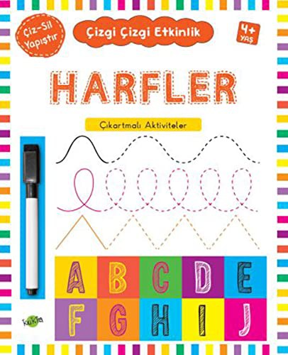 Harfler (4 Yaş+) / Çıkartmalı Çizgi Çizgi Etkinlik kitap kapağı