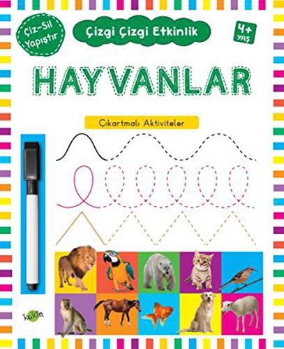 Hayvanlar (4 Yaş+) / Çıkartmalı Çizgi Çizgi Etkinlik kitap kapağı