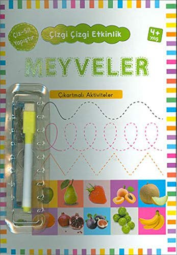 Meyveler (4 Yaş+) / Çıkartmalı Çizgi Çizgi Etkinlik kitap kapağı