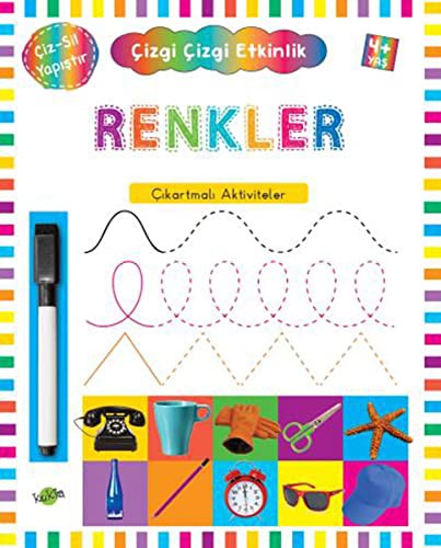 Renkler (4 Yaş+) / Çıkartmalı Çizgi Çizgi Etkinlik kitap kapağı