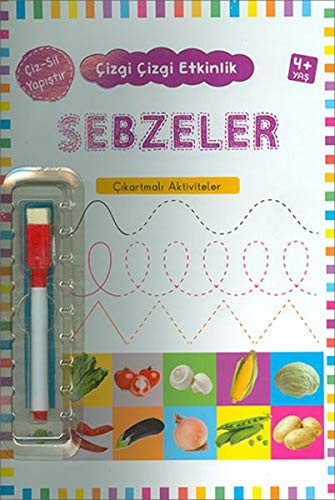 Sebzeler (4 Yaş+) / Çıkartmalı Çizgi Çizgi Etkinlik kitap kapağı