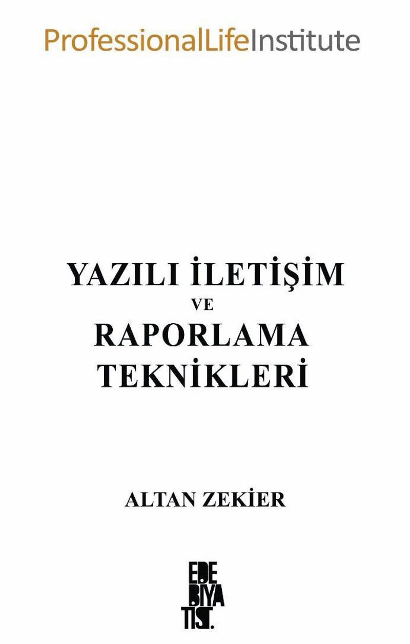 Yazılı İletişim ve Raporlama Teknikleri kitap kapağı
