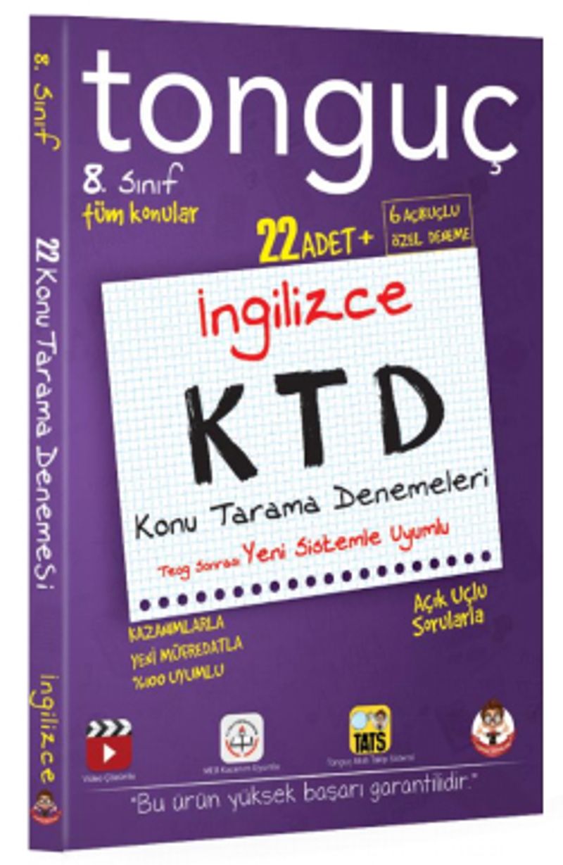 8. Sınıf İngilizce Konu Tarama Denemeleri kitap kapağı