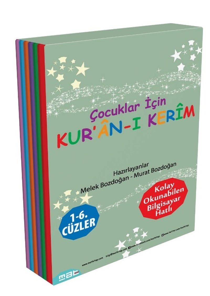 Çocuklar İçin Kur'an-ı Kerim 1- 6. Cüzler (6 Kitaplık Set) kitap kapağı
