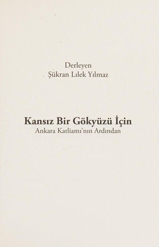 Kansız Bir Gökyüzü İçin kitap kapağı