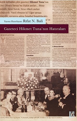 Gazeteci Hikmet Tuna'nın Hatıraları kitap kapağı