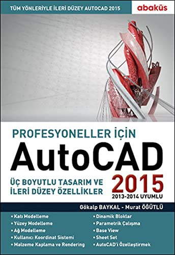 Profesyoneller için Autocad 2015 kitap kapağı