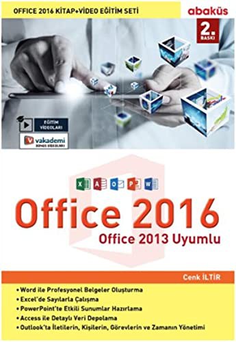Office 2016 & Office 2013 Uyumlu kitap kapağı