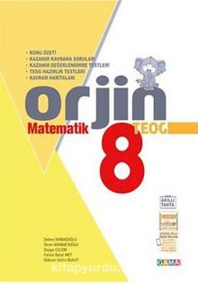 8 Teog Orjin Matematik Konu Özetli Soru Bankası kitap kapağı