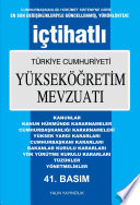 YÜKSEKÖĞRETİM MEVZUATI kitap kapağı