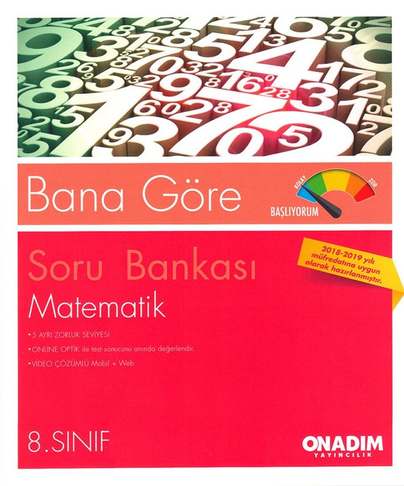 Bana Göre Soru Bankası 8. Sınıf Matematik (2 Kitap) kitap kapağı