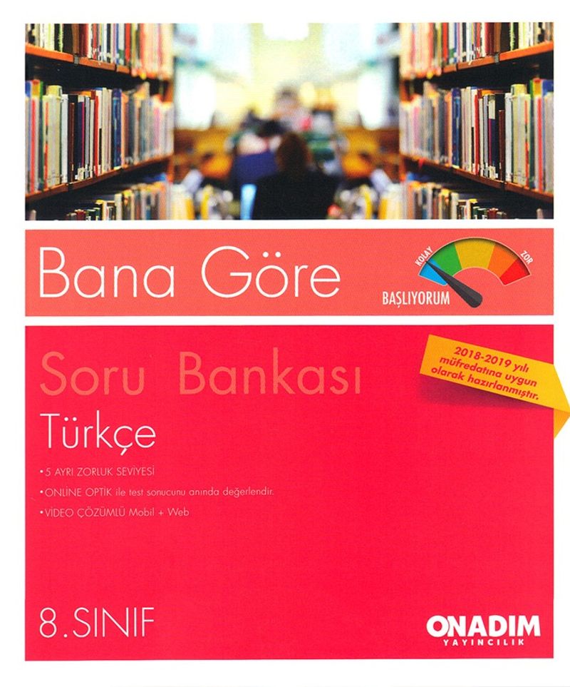 Bana Göre Soru Bankası 8. Sınıf Türkçe (2 Kitap) kitap kapağı