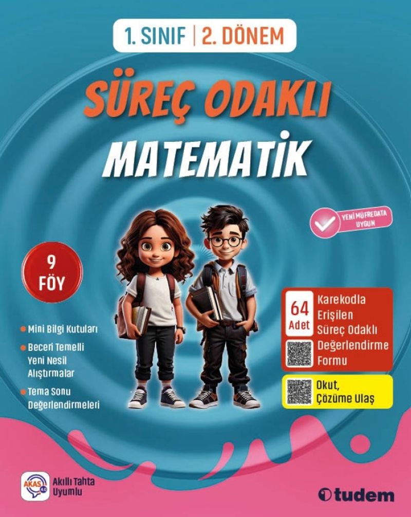 1. Sınıf 2. Dönem Süreç Odaklı Matematik kitap kapağı