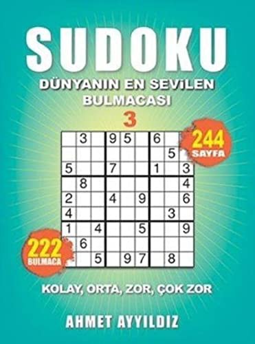 Sudoku Kolay Orta Zor Çok Zor 3 kitap kapağı