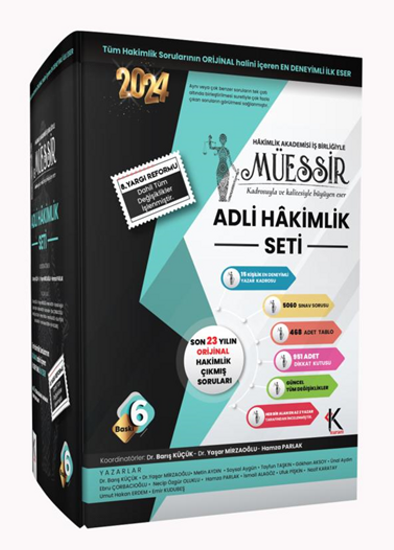 Müessir Adli Hakimlik Çıkmış Soru Bankası kitap kapağı