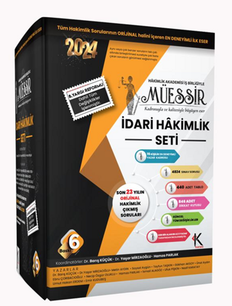 Müessir İdari Hakimlik Çıkmış Soru Bankası kitap kapağı