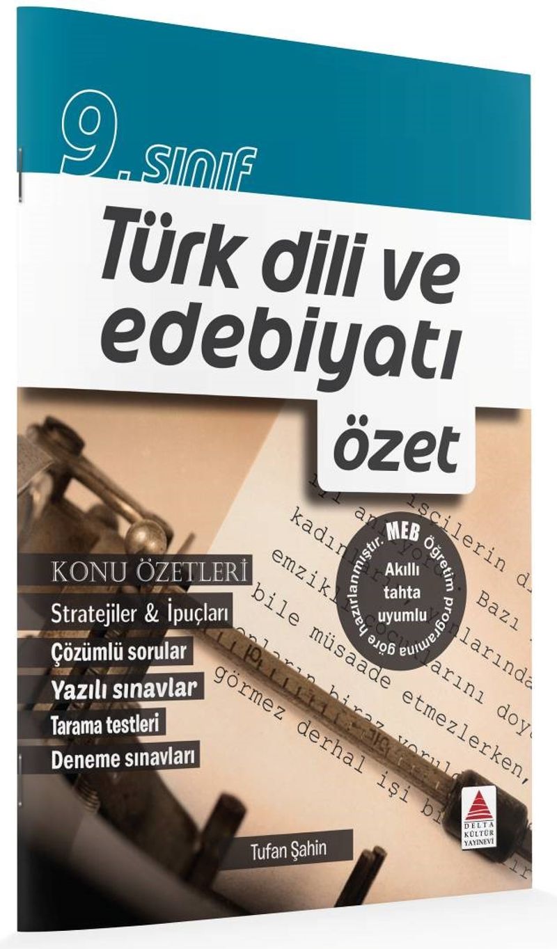9. Sınıf Türk Dili ve Edebiyatı Özet kitap kapağı