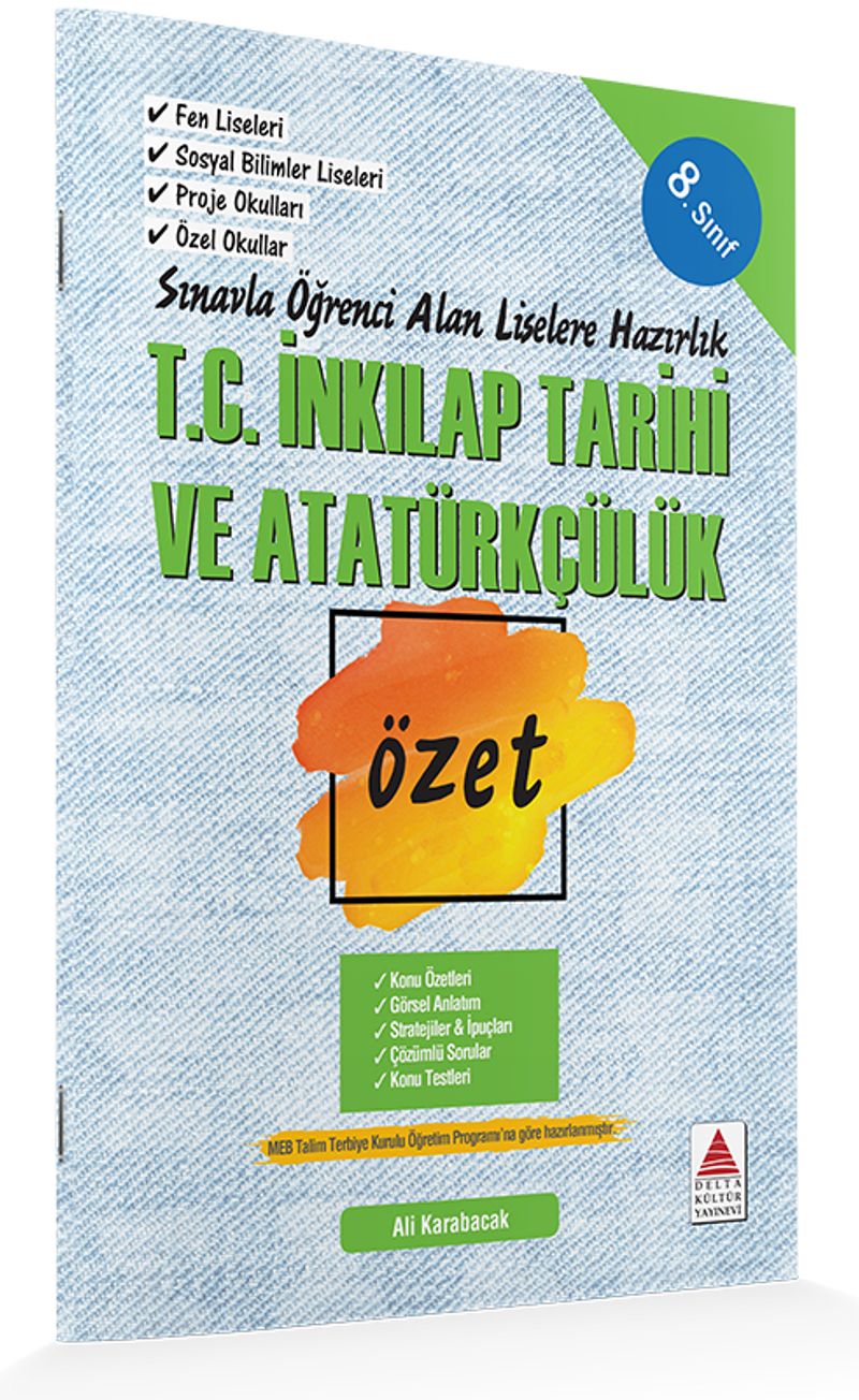 8.Sınıf T.C. İnkılap Tarihi ve Atatürkçülük Özet Liselere Hazırlık kitap kapağı