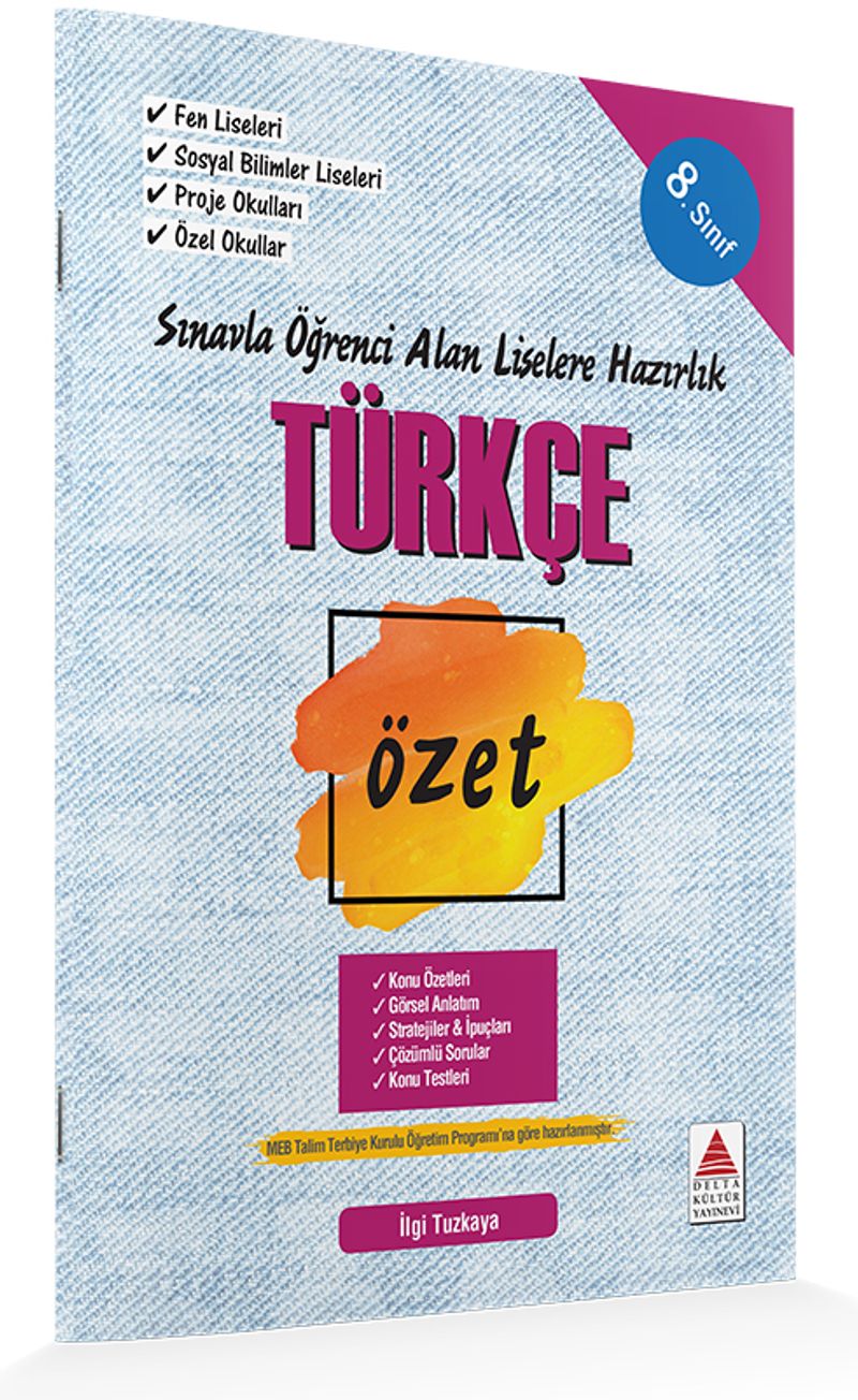 8.Sınıf Türkçe Özet Liselere Hazırlık kitap kapağı