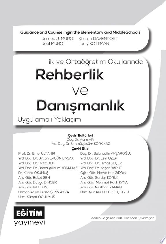 Rehberlik ve Danışmanlık İlk ve Ortaöğretim Okullarında Rehberlik ve Danışmanlık Uygulamalı Yaklaşım kitap kapağı