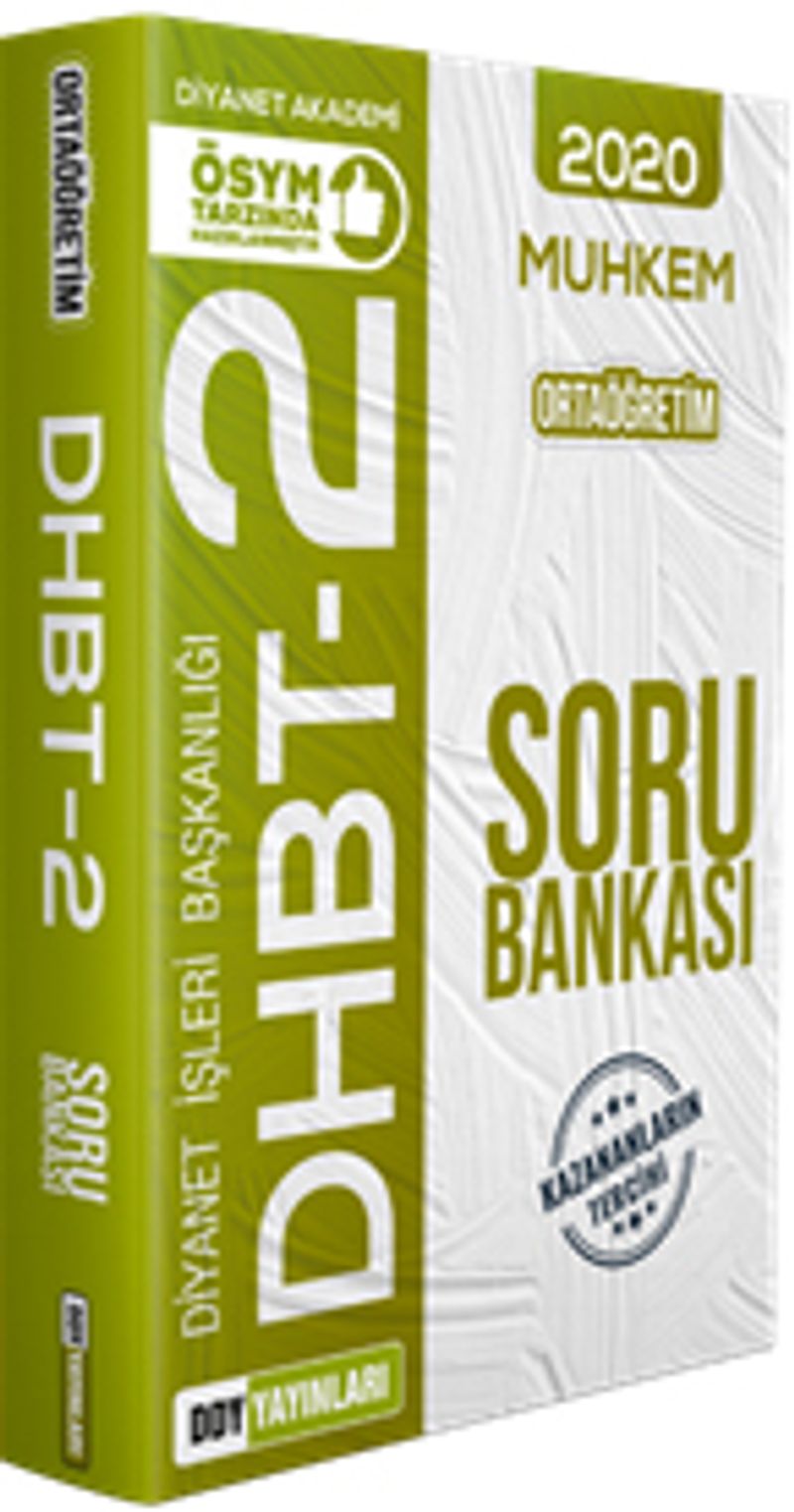 2020 DHBT 2 Muhkem Serisi Ortaöğretim Soru Bankası kitap kapağı