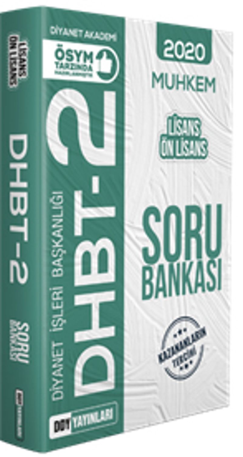 2020 DHBT 2 Muhkem Serisi Lisans-Önlisans Soru Bankası kitap kapağı
