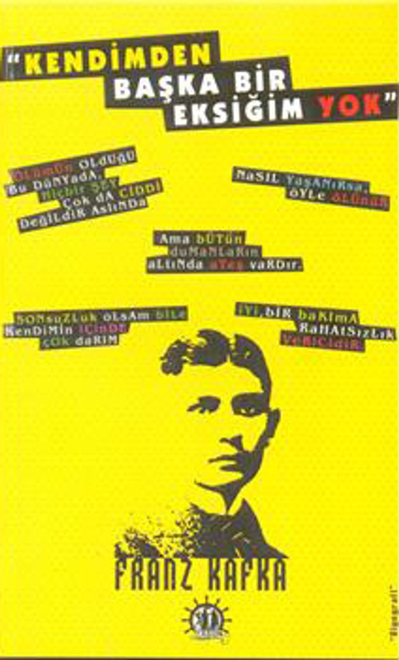 Kendimden Başka Bir Eksiğim Yok Franz Kafka kitap kapağı