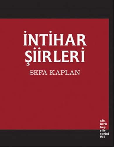 İntihar Şiirleri kitap kapağı