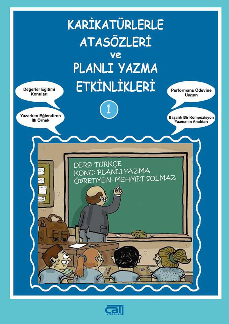 Karikatürlerle Atasözleri ve Planlı Yazma Etkinlikleri 1 kitap kapağı