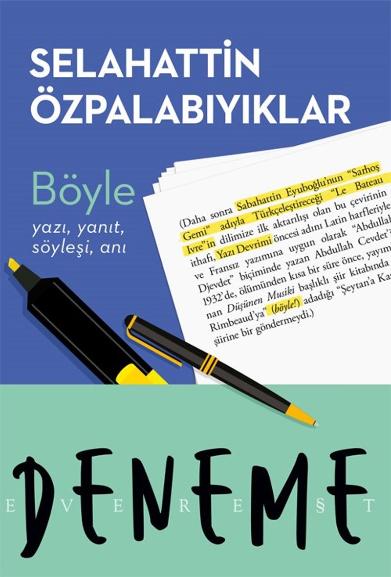 Böyle Yazı, Yanıt, Söyleşi, Anı kitap kapağı
