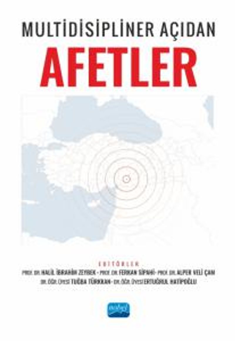 Multidisipliner Açıdan Afetler kitap kapağı