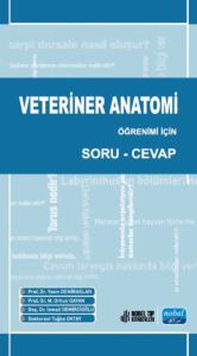 Veteriner Anatomi Öğrenimi İçin Soru-Cevap kitap kapağı