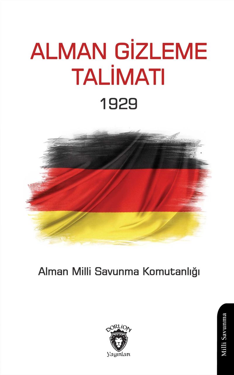 Alman Gizleme Talimatı 1929 kitap kapağı