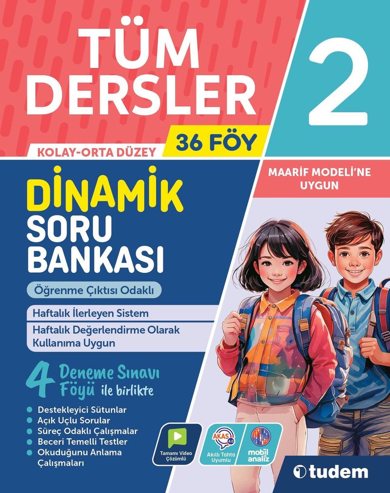2. Sınıf Tüm Dersler Dinamik Soru Bankası kitap kapağı