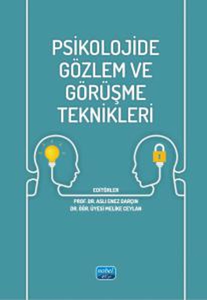 Psikolojide Gözlem ve Görüşme Teknikleri kitap kapağı