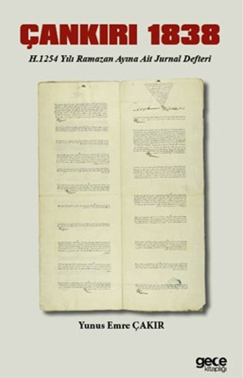 Çankırı 1838 H.1254 Yılı Ramazan Ayına Ait Jurnal Defteri kitap kapağı