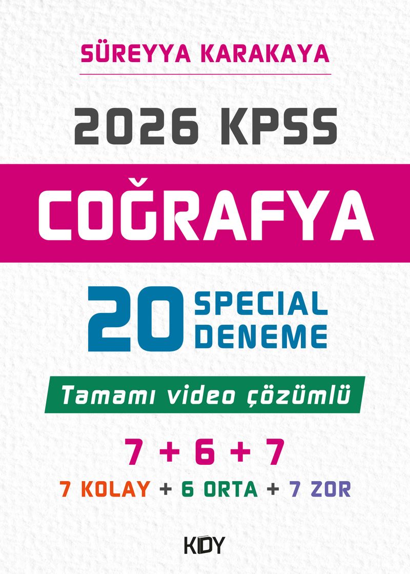 2026 KPSS Coğrafya - 20 Special Deneme kitap kapağı