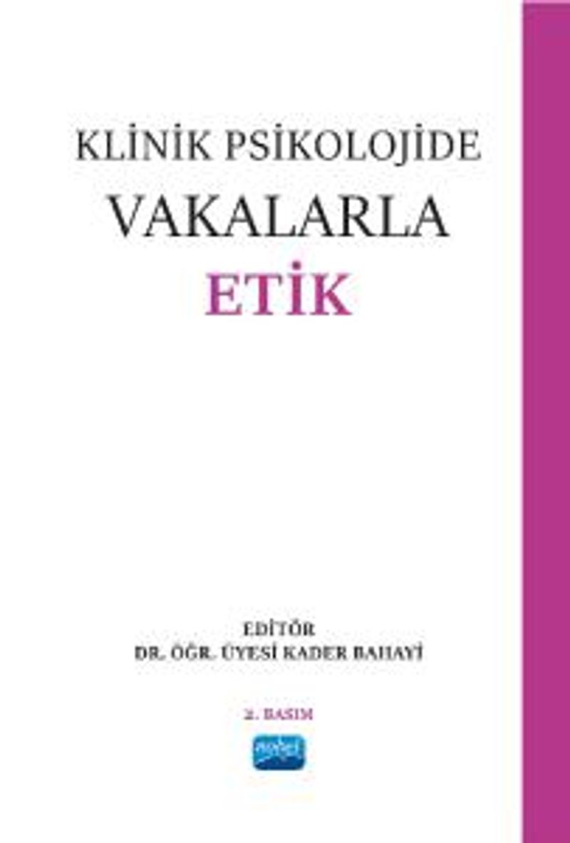 Klinik Psikolojide Vakalarla Etik kitap kapağı