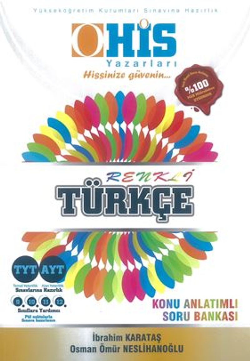 Renkli Türkçe kitap kapağı