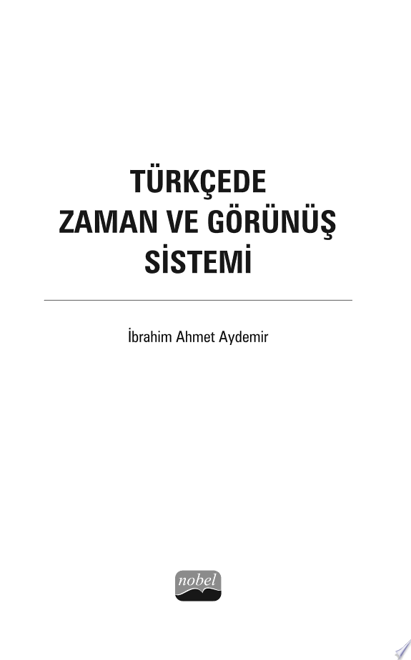 Türkçede Zaman ve Görünüş Sistemi kitap kapağı
