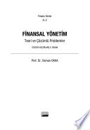 FİNANSAL YÖNETİM Teori ve Çözümlü Problemler kitap kapağı