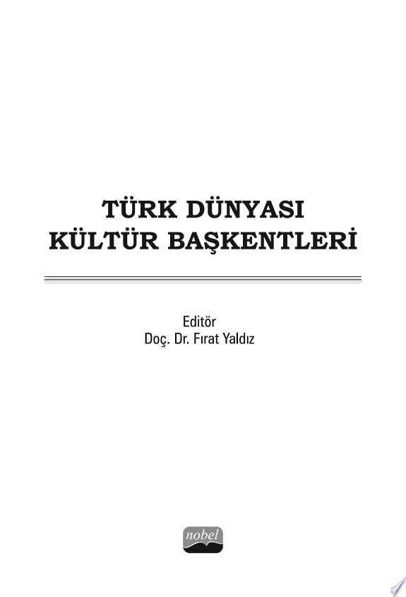 Türk Dünyası Kültür Başkentleri kitap kapağı