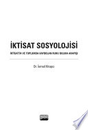 İktisat Sosyolojisi kitap kapağı