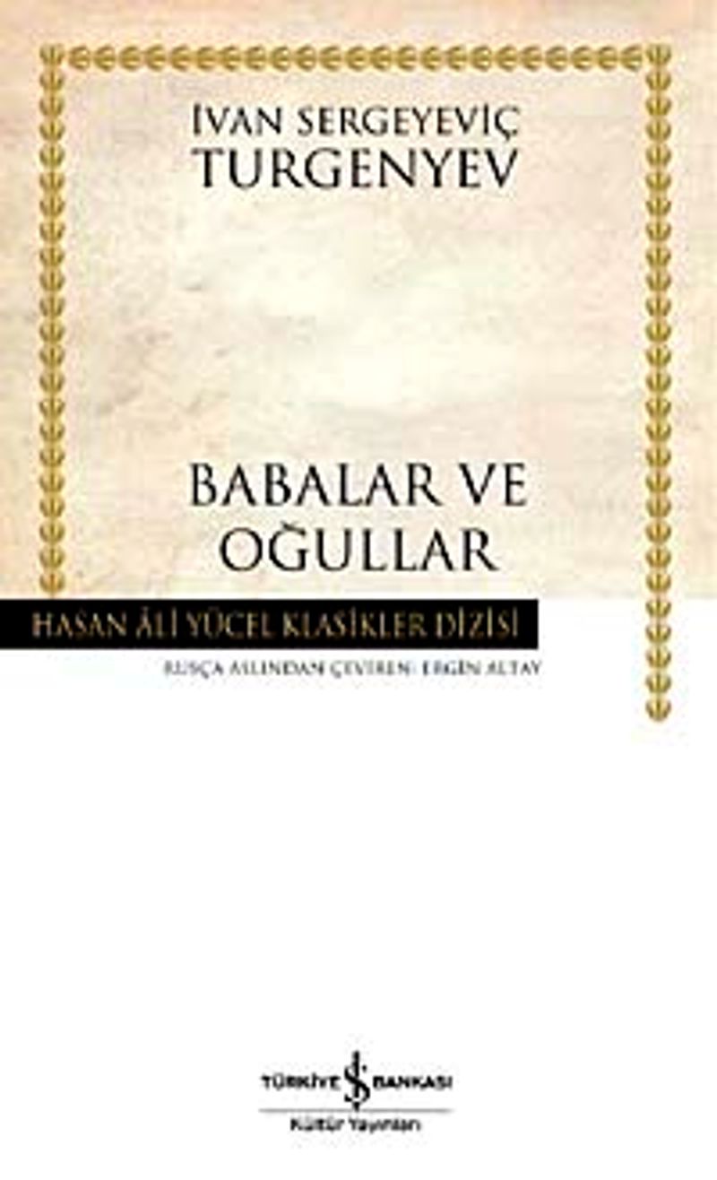 Babalar ve Oğullar Ciltli kitap kapağı