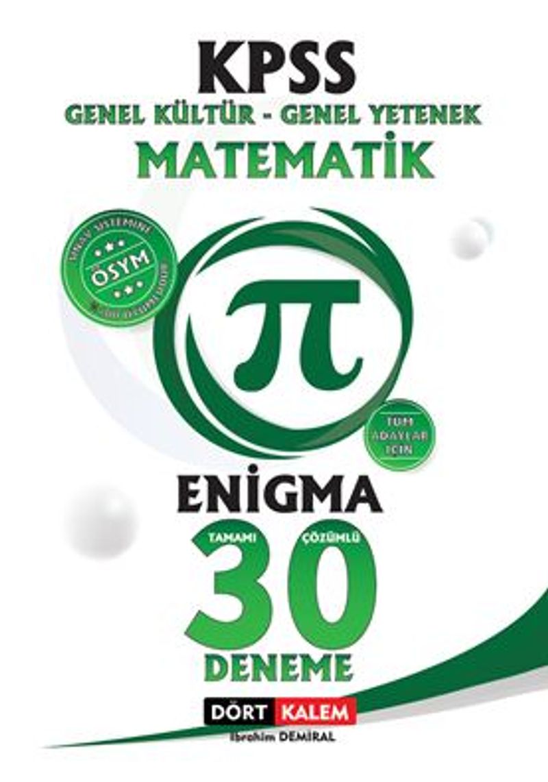 Enigma Tamamı Çözümlü 30 Kpss Matematik Denemesi kitap kapağı