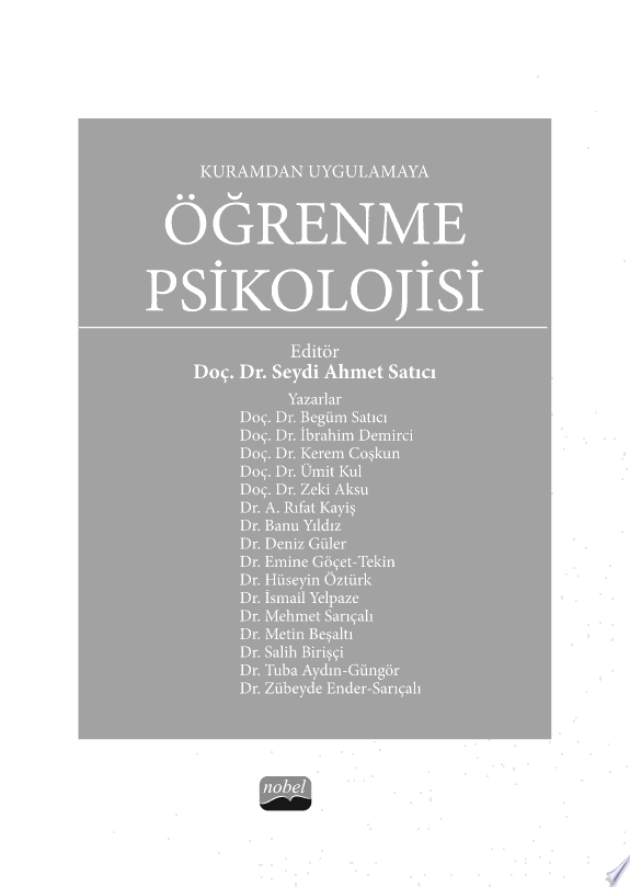Kuramdan Uygulamaya ÖĞRENME PSİKOLOJİSİ kitap kapağı